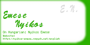 emese nyikos business card